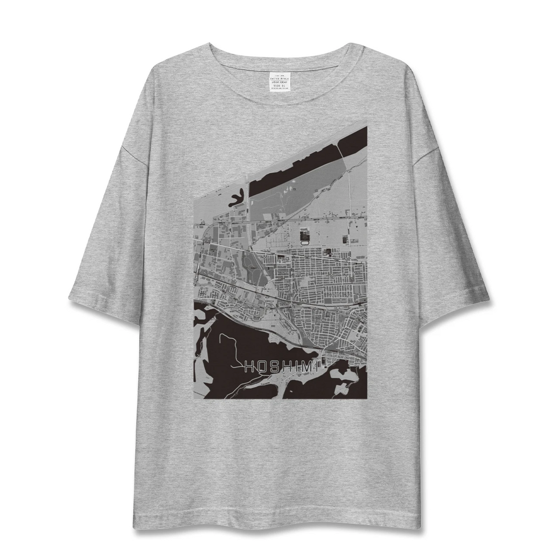 【ほしみ（北海道）】地図柄ビッグシルエットTシャツ