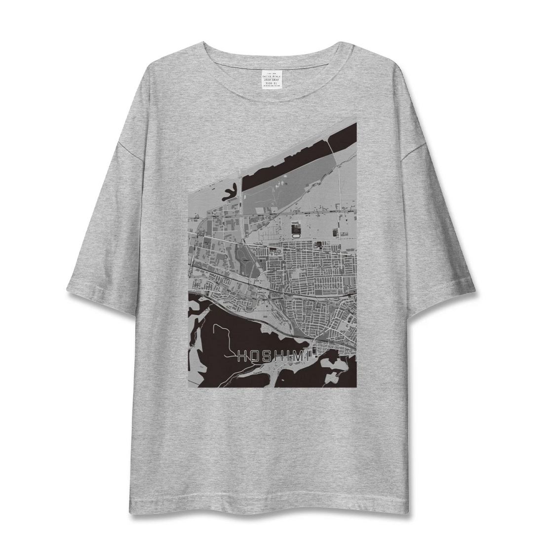 【ほしみ(北海道)】地図柄ビッグシルエットTシャツ