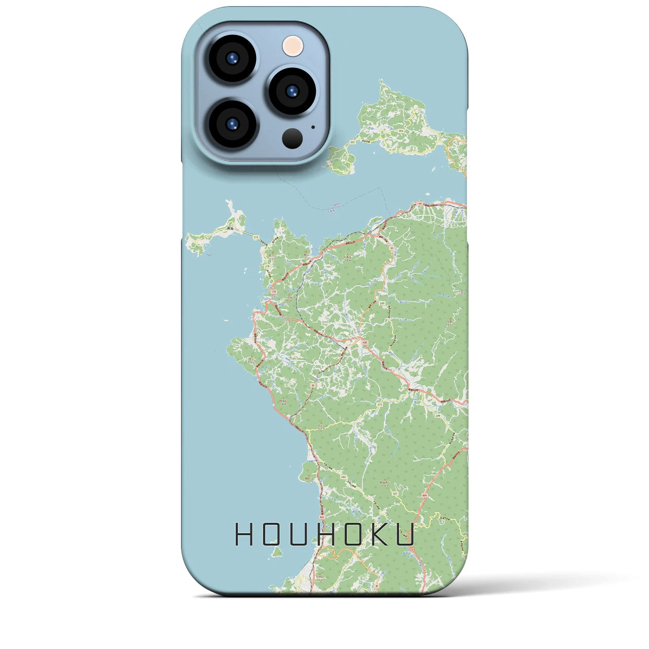 【豊北】地図柄iPhoneケース（バックカバータイプ・ナチュラル）iPhone 13 Pro Max 用