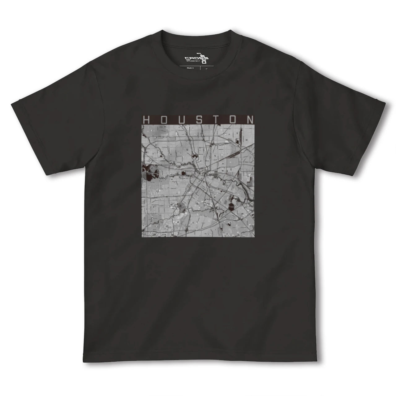 【ヒューストン（アメリカ）】地図柄ヘビーウェイトTシャツ