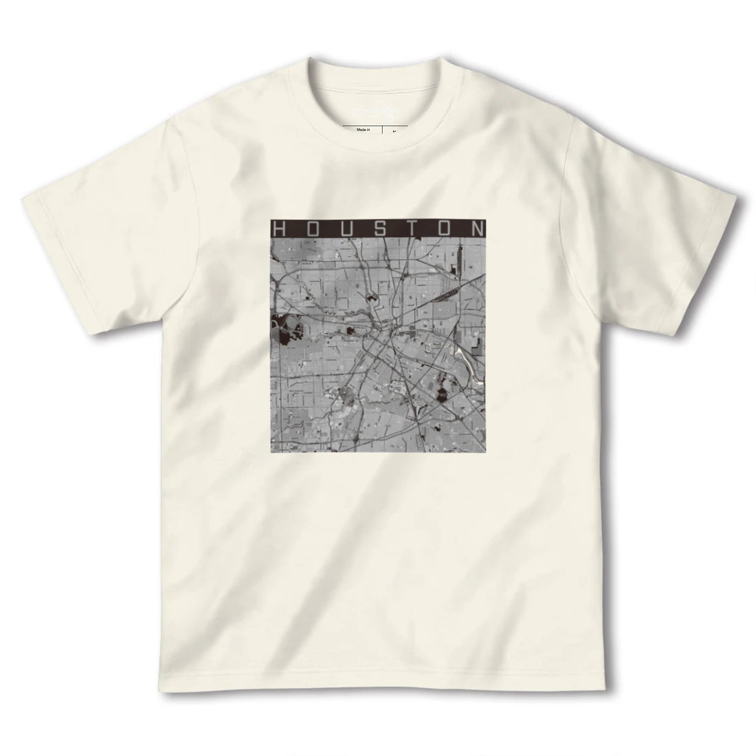 【ヒューストン（アメリカ）】地図柄ヘビーウェイトTシャツ