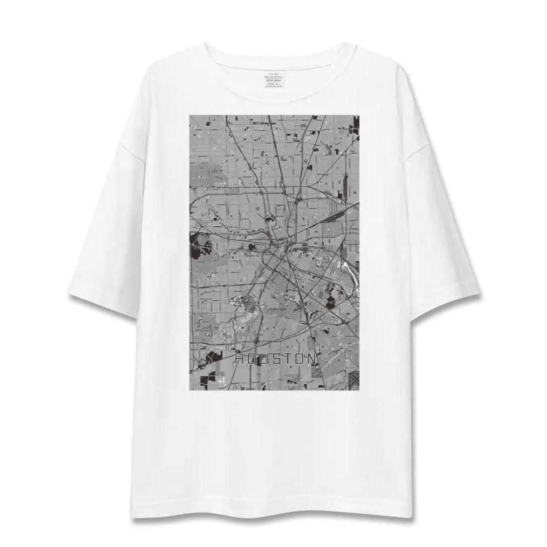 【ヒューストン(アメリカ)】地図柄ビッグシルエットTシャツ
