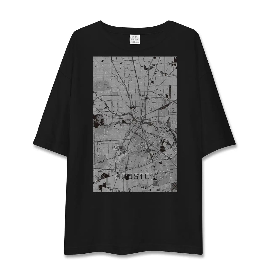 【ヒューストン（アメリカ）】地図柄ビッグシルエットTシャツ