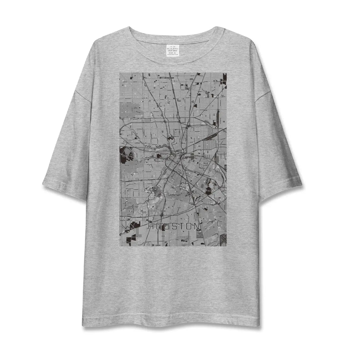 【ヒューストン（アメリカ）】地図柄ビッグシルエットTシャツ