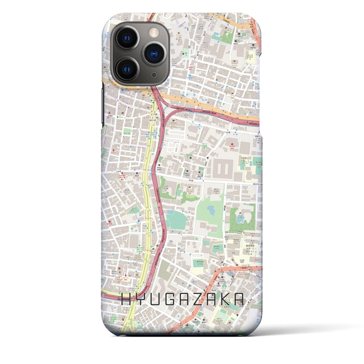 【日向坂】地図柄iPhoneケース（バックカバータイプ・ナチュラル）iPhone 11 Pro Max 用