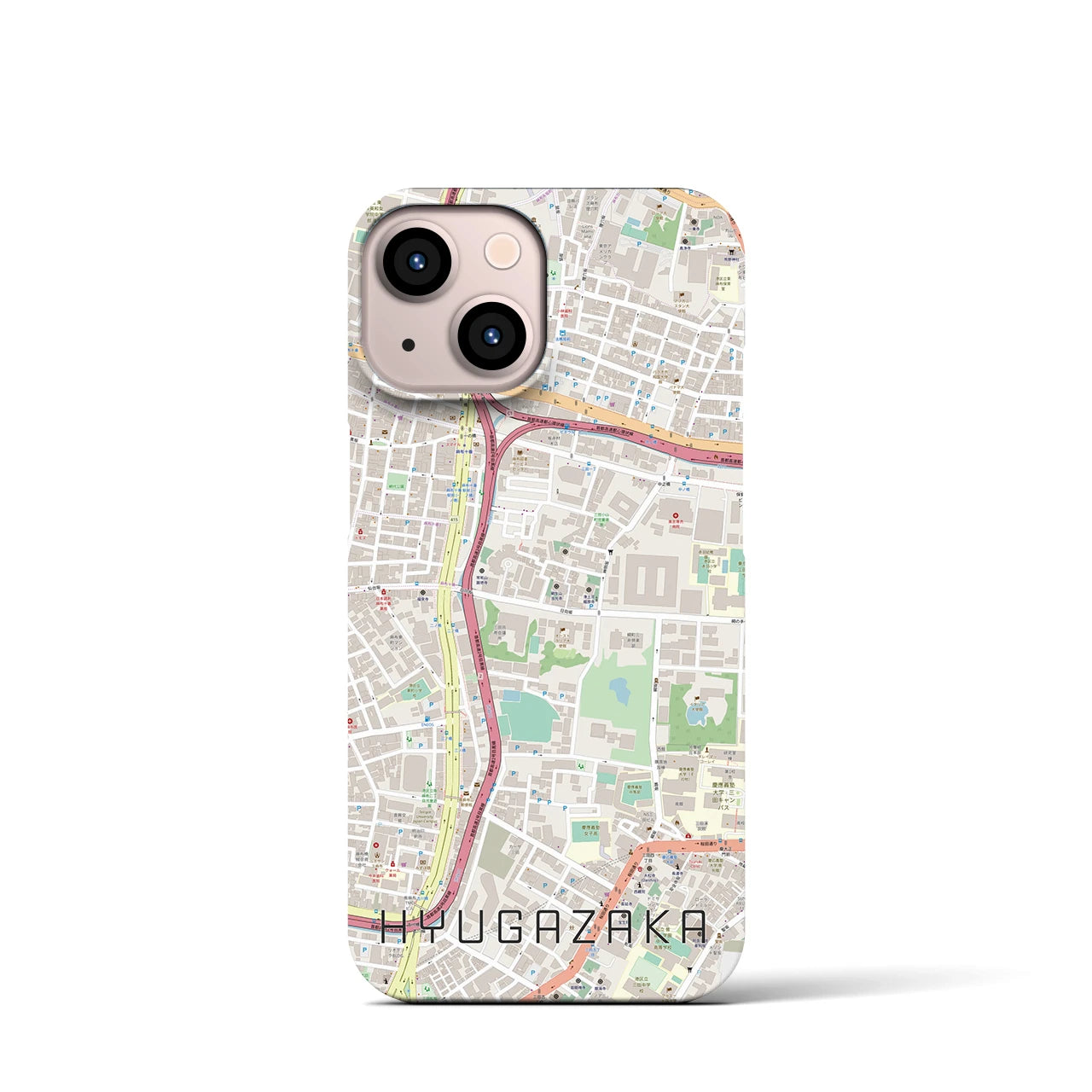 【日向坂】地図柄iPhoneケース（バックカバータイプ・ナチュラル）iPhone 13 mini 用
