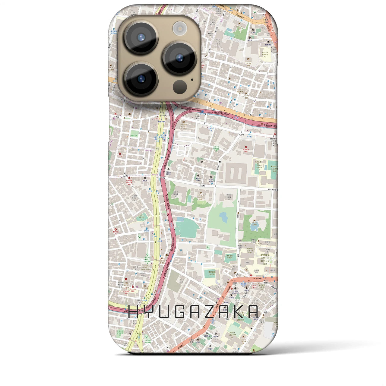 【日向坂】地図柄iPhoneケース（バックカバータイプ・ナチュラル）iPhone 14 Pro Max 用