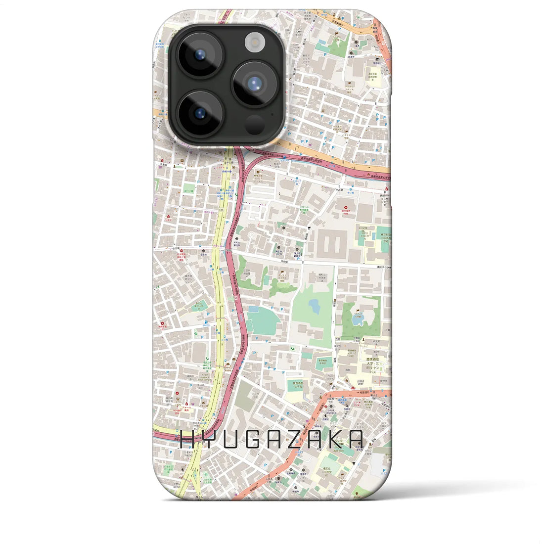 【日向坂】地図柄iPhoneケース（バックカバータイプ・ナチュラル）iPhone 15 Pro Max 用