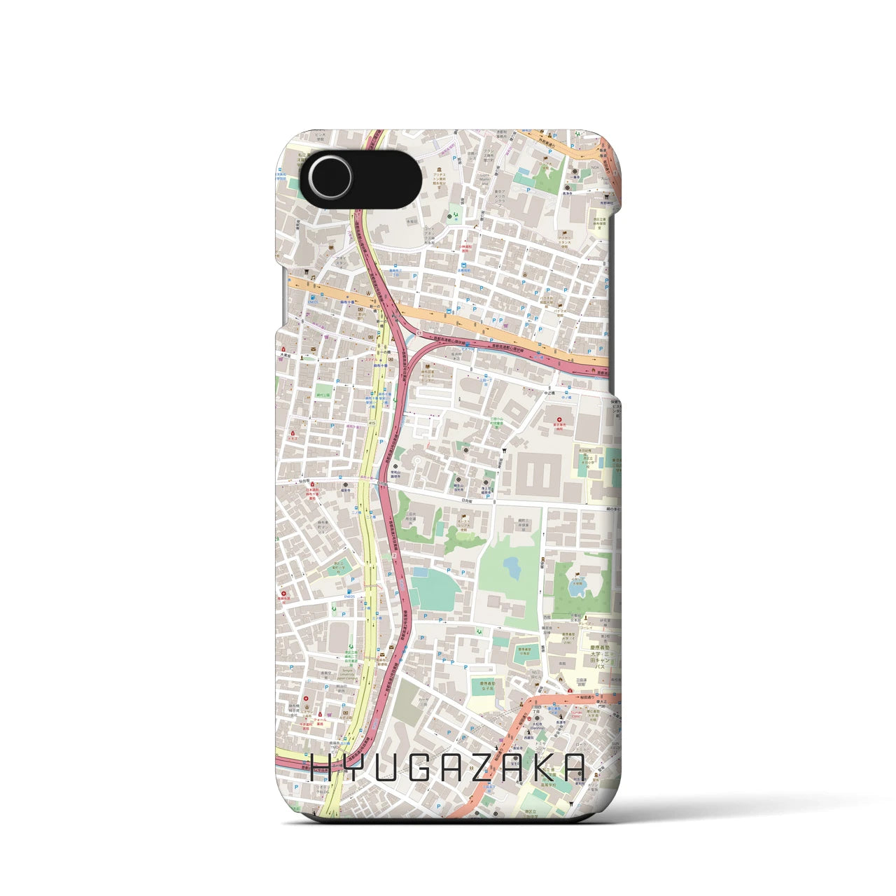 【日向坂】地図柄iPhoneケース（バックカバータイプ・ナチュラル）iPhone SE（第3 / 第2世代） / 8 / 7 / 6s / 6 用