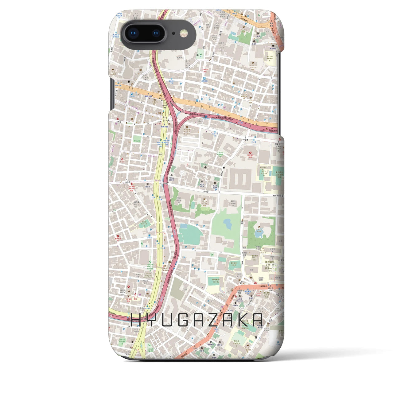 【日向坂】地図柄iPhoneケース（バックカバータイプ・ナチュラル）iPhone 8Plus /7Plus / 6sPlus / 6Plus 用