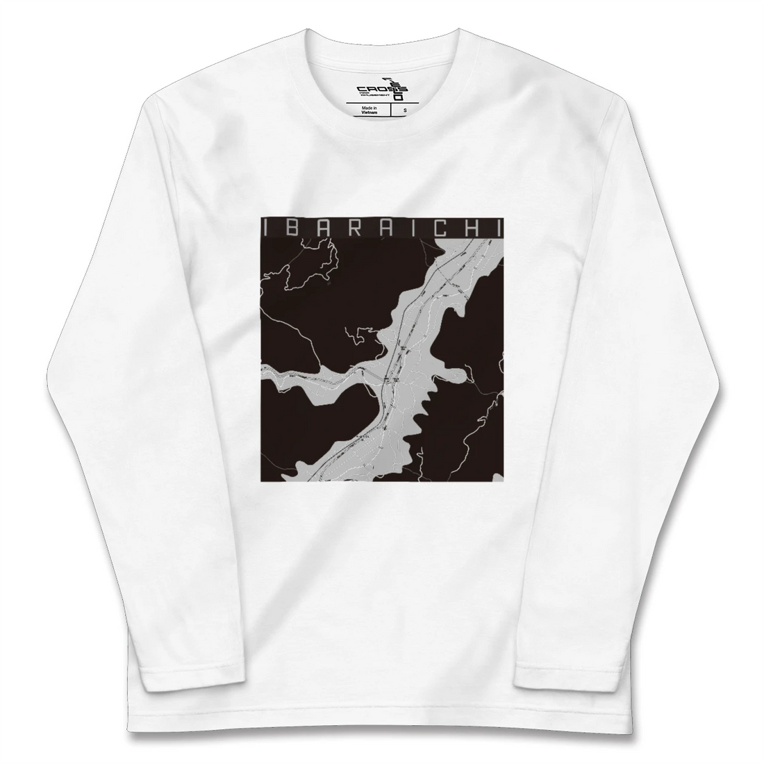 【井原市(広島県)】地図柄ロングスリーブTシャツ