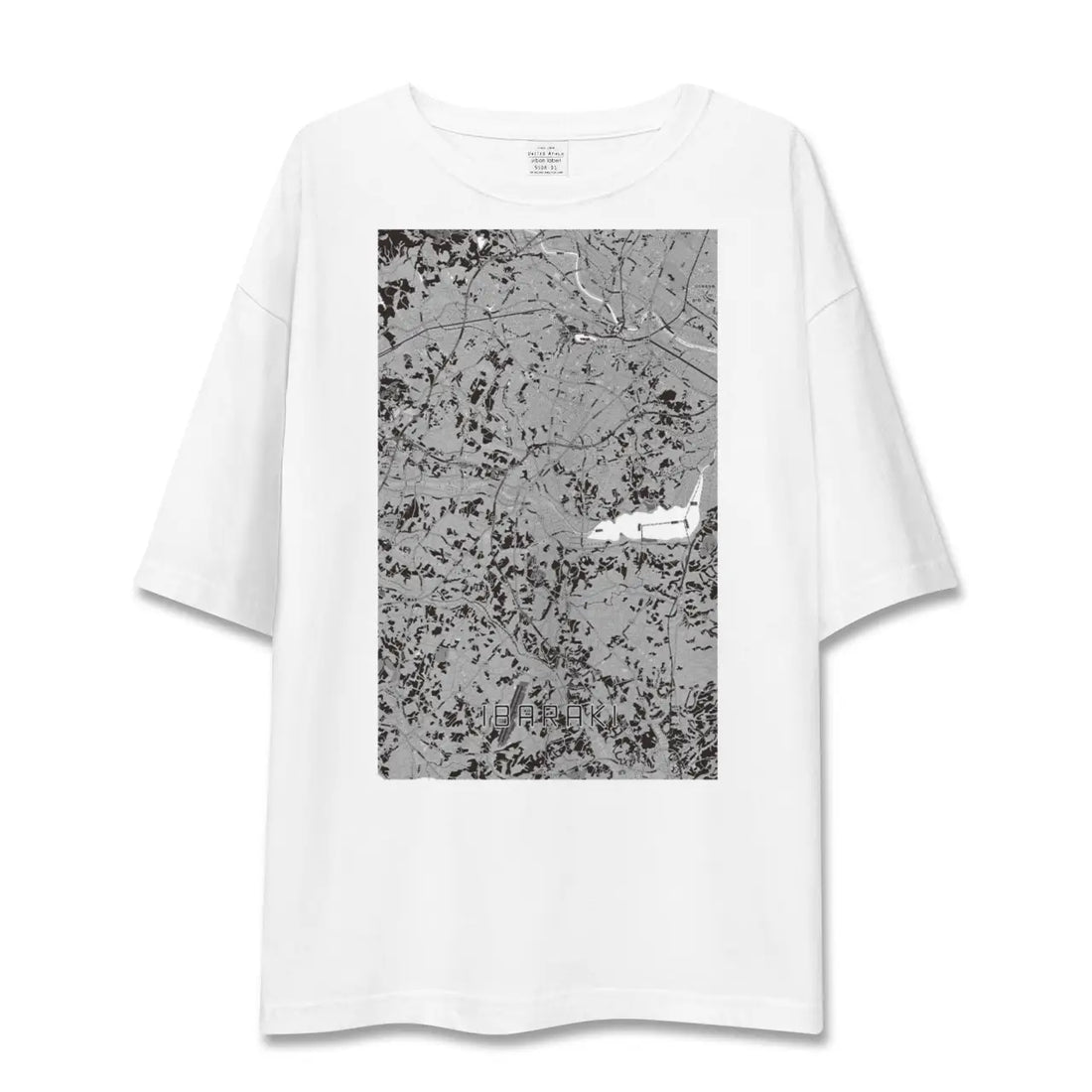 【茨城（茨城県）】地図柄ビッグシルエットTシャツ