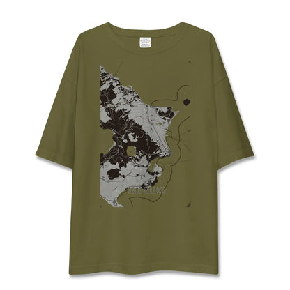 【指宿（鹿児島県）】地図柄ビッグシルエットTシャツ