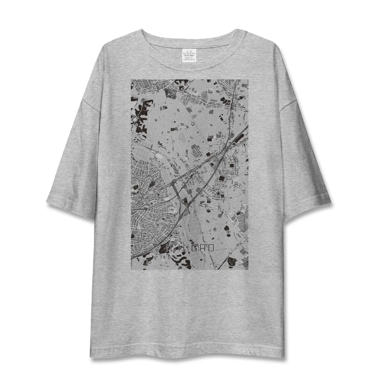 【市が尾（神奈川県）】地図柄ビッグシルエットTシャツ