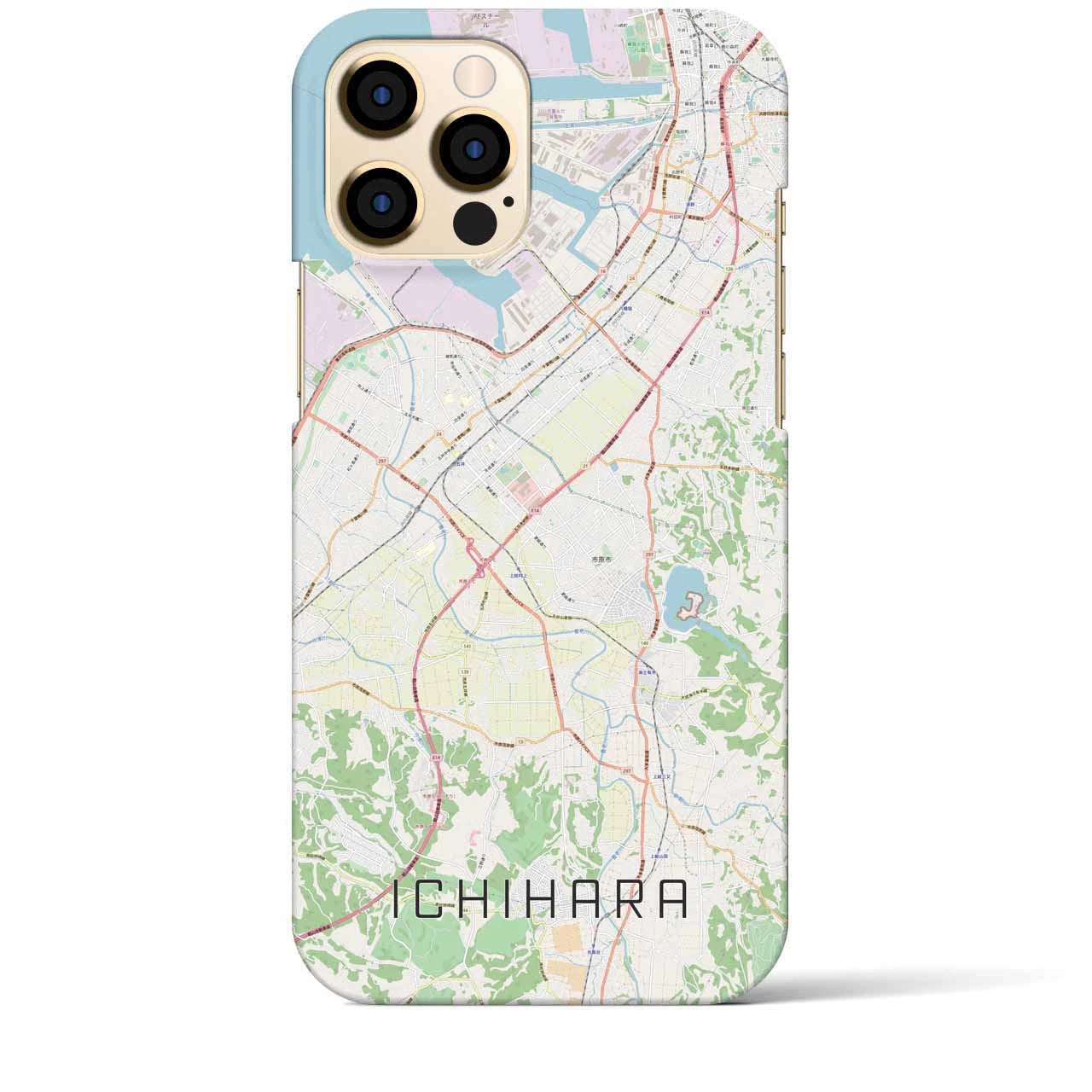 【市原】地図柄iPhoneケース（バックカバータイプ・ナチュラル）iPhone 12 Pro Max 用