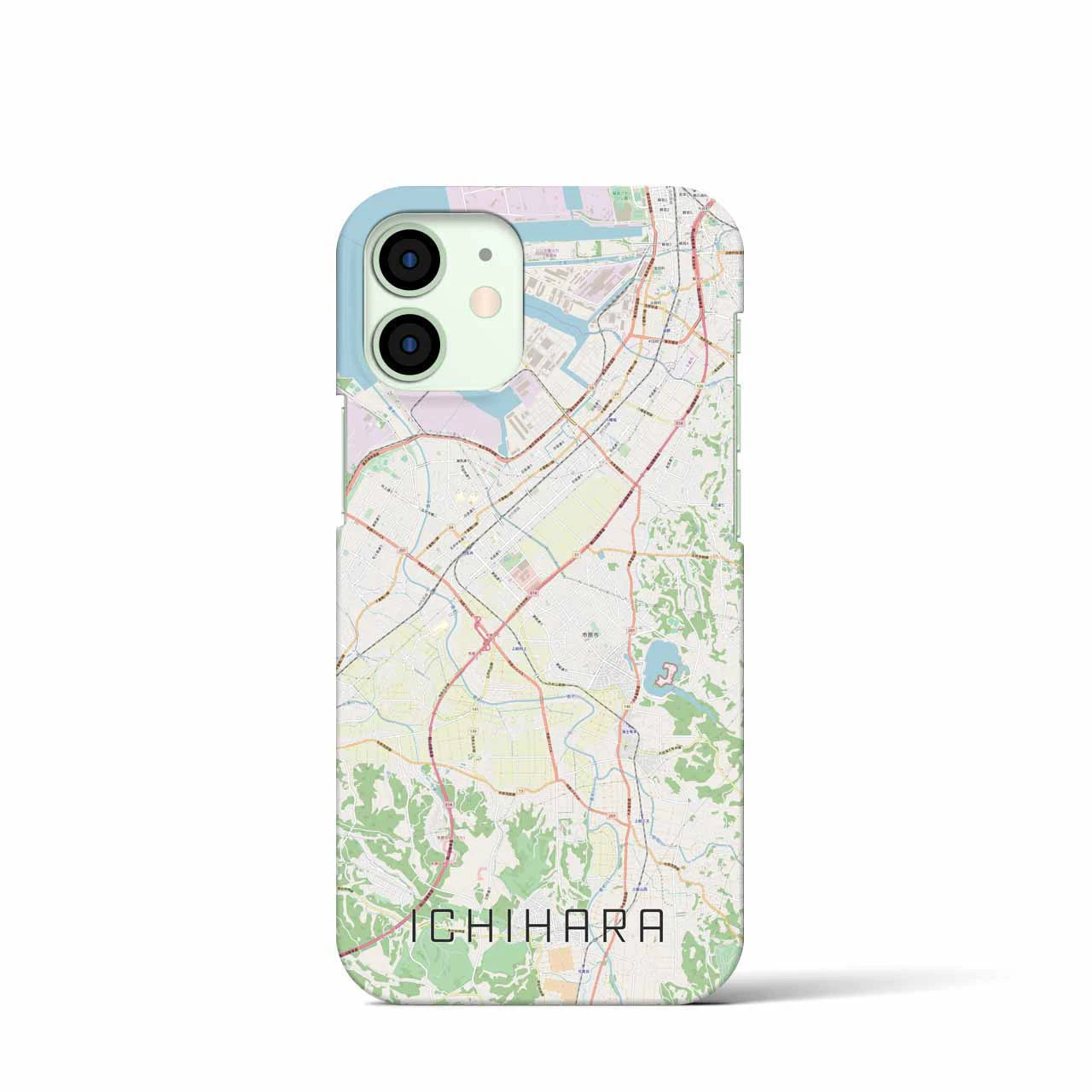 【市原】地図柄iPhoneケース（バックカバータイプ・ナチュラル）iPhone 12 mini 用