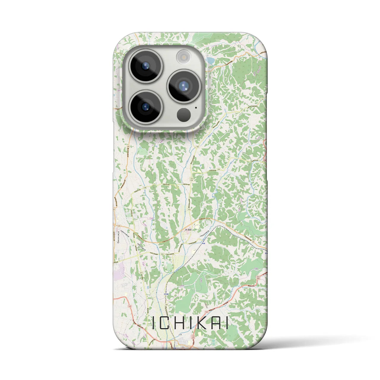 【市貝】地図柄iPhoneケース（バックカバータイプ・ナチュラル）iPhone 15 Pro 用