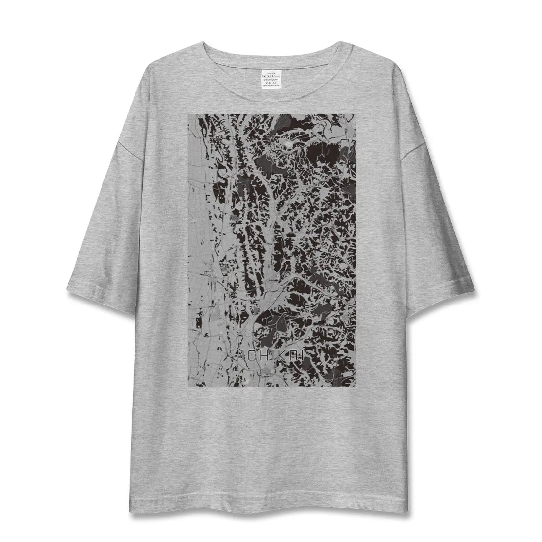 【市貝(栃木県)】地図柄ビッグシルエットTシャツ