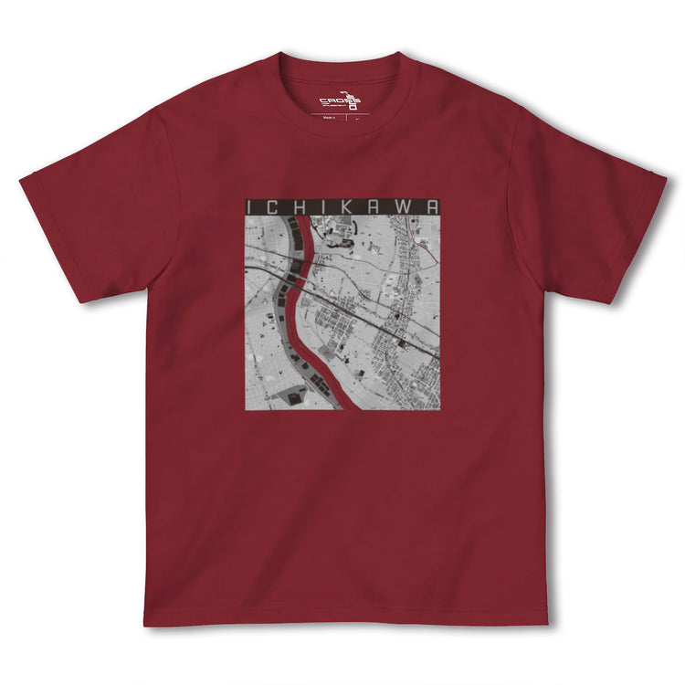 【市川（千葉県）】地図柄ヘビーウェイトTシャツ