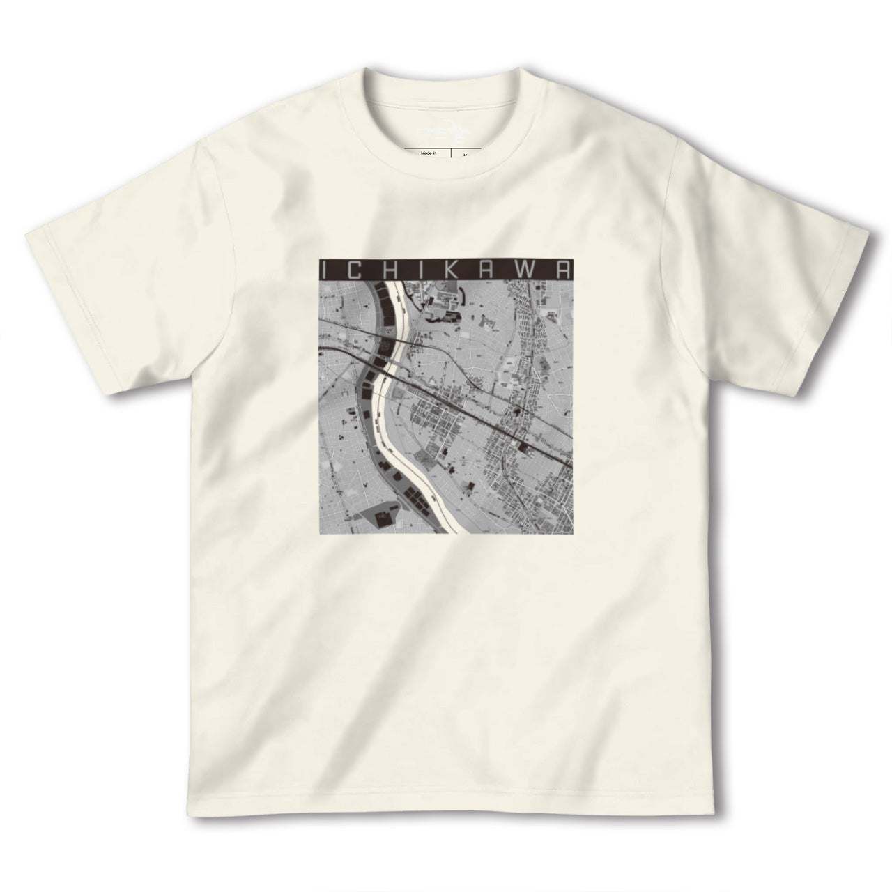 【市川（千葉県）】地図柄ヘビーウェイトTシャツ