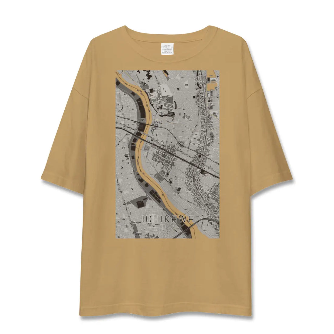 【市川（千葉県）】地図柄ビッグシルエットTシャツ