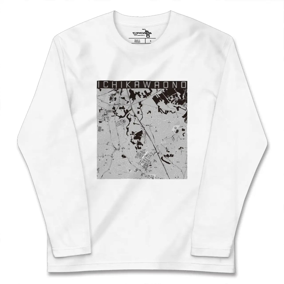 【市川大野(千葉県)】地図柄ロングスリーブTシャツ