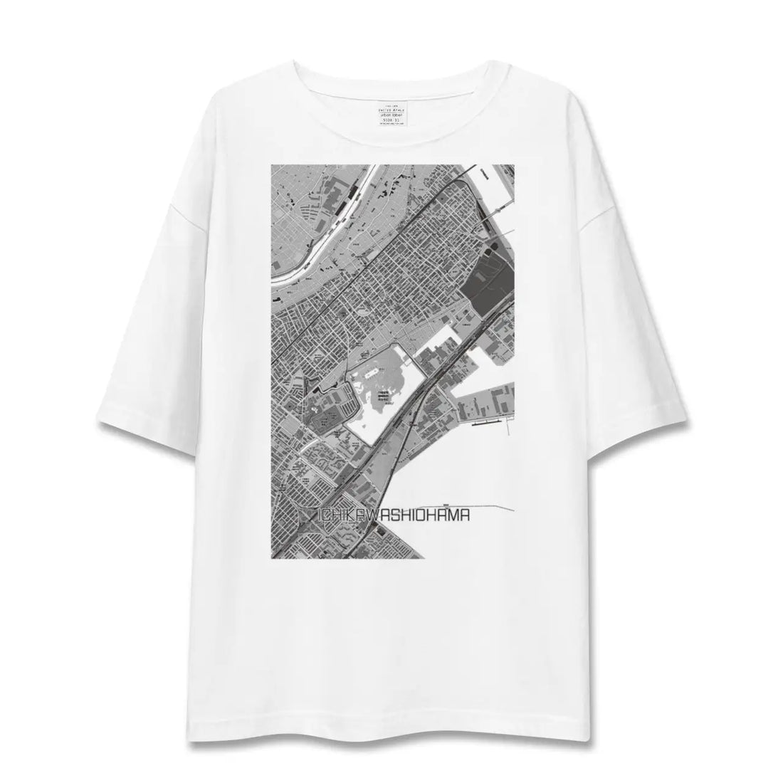【市川塩浜（千葉県）】地図柄ビッグシルエットTシャツ