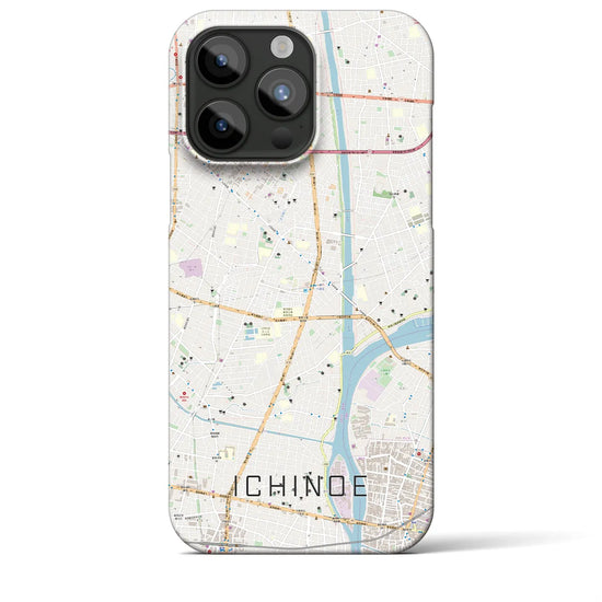 【一之江】地図柄iPhoneケース（バックカバータイプ・ナチュラル）iPhone 15 Pro Max 用