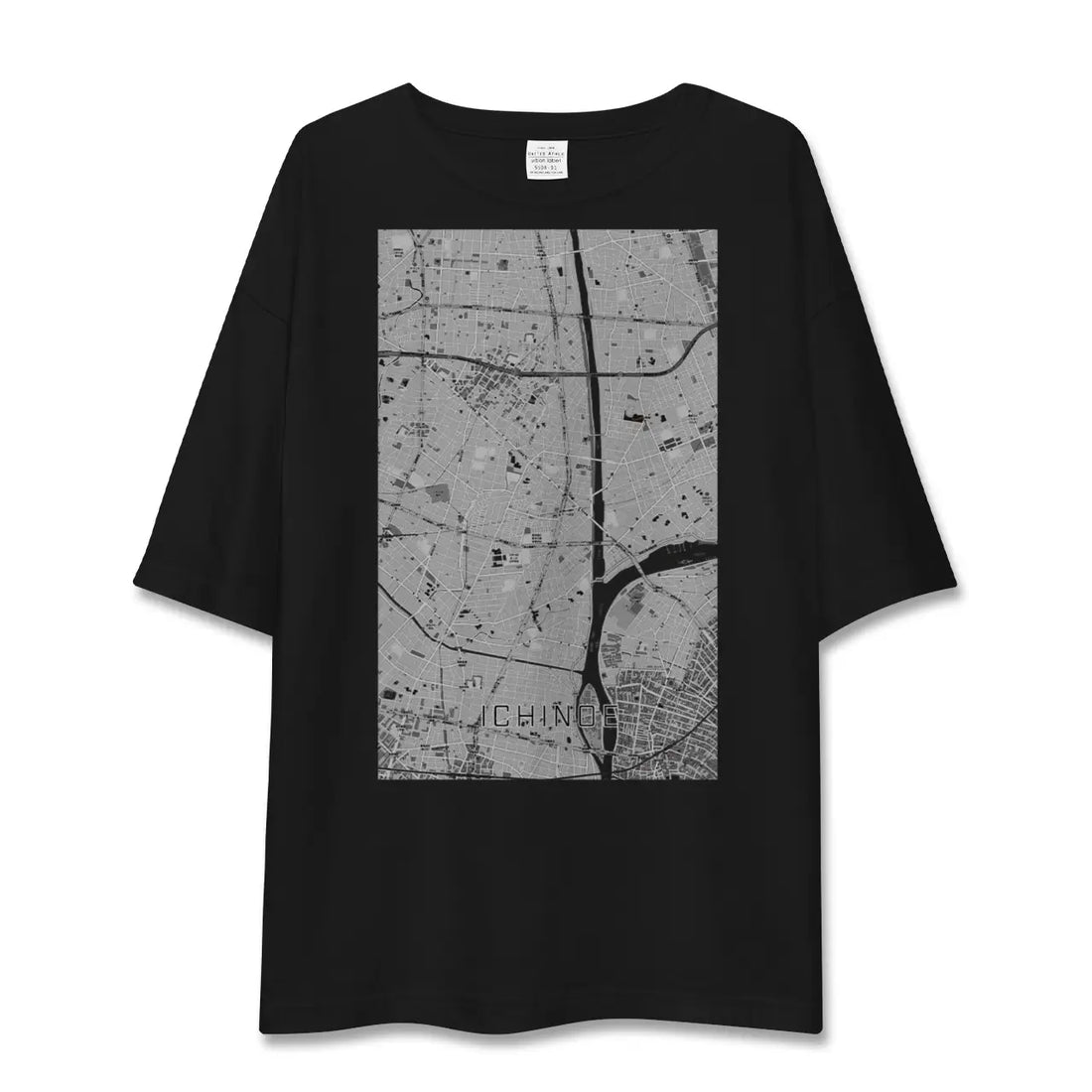 【一之江(東京都)】地図柄ビッグシルエットTシャツ