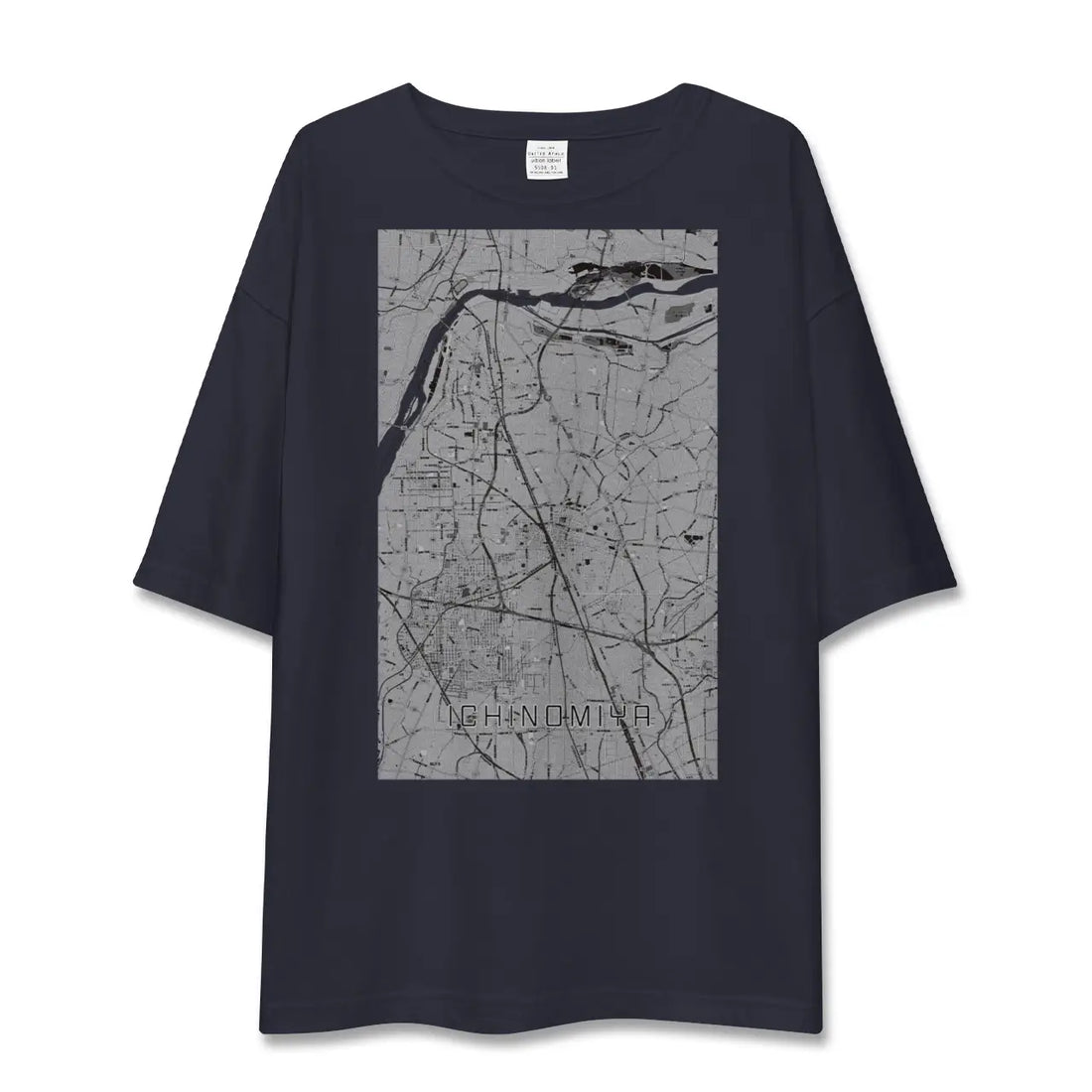 【一宮（愛知県）】地図柄ビッグシルエットTシャツ