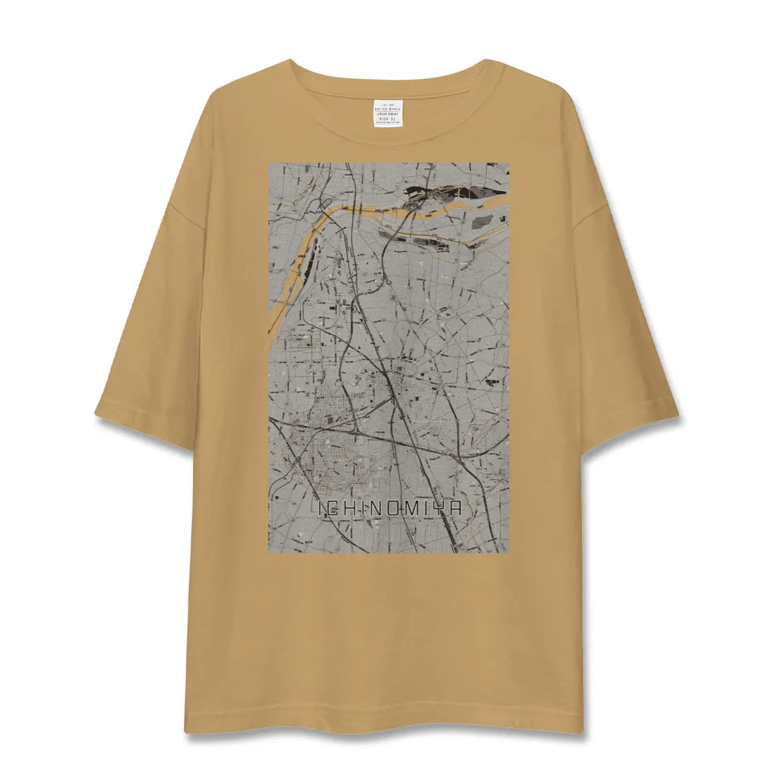 【一宮(愛知県)】地図柄ビッグシルエットTシャツ