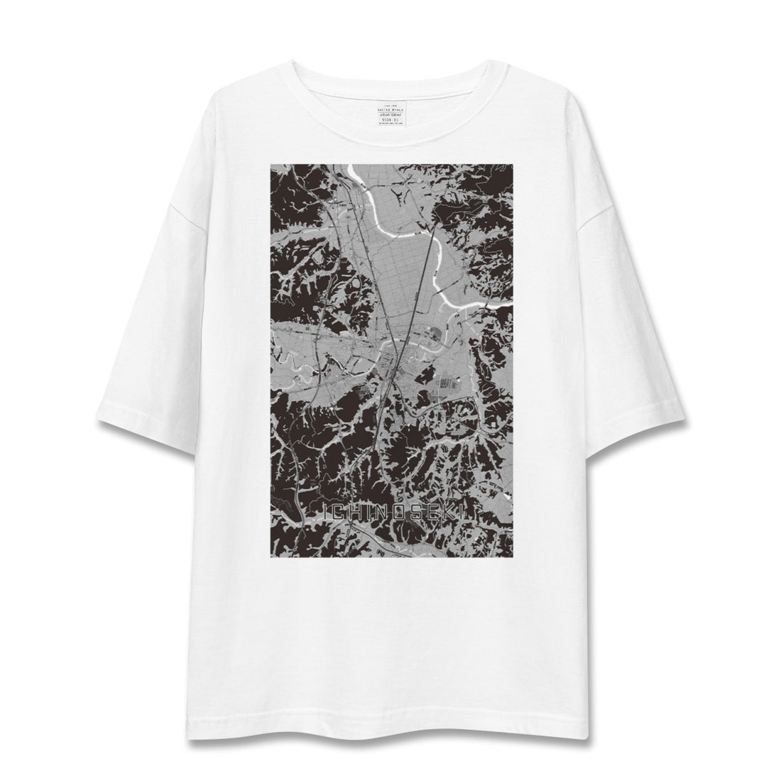【一関(岩手県)】地図柄ビッグシルエットTシャツ