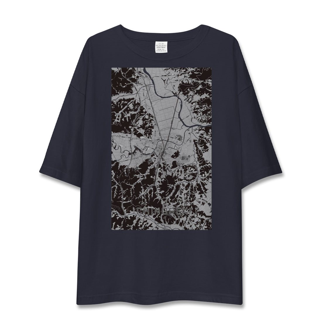 【一関（岩手県）】地図柄ビッグシルエットTシャツ