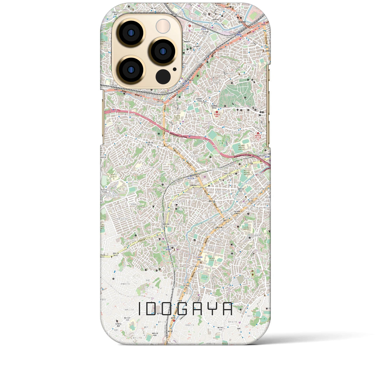 【井土ヶ谷】地図柄iPhoneケース（バックカバータイプ・ナチュラル）iPhone 12 Pro Max 用