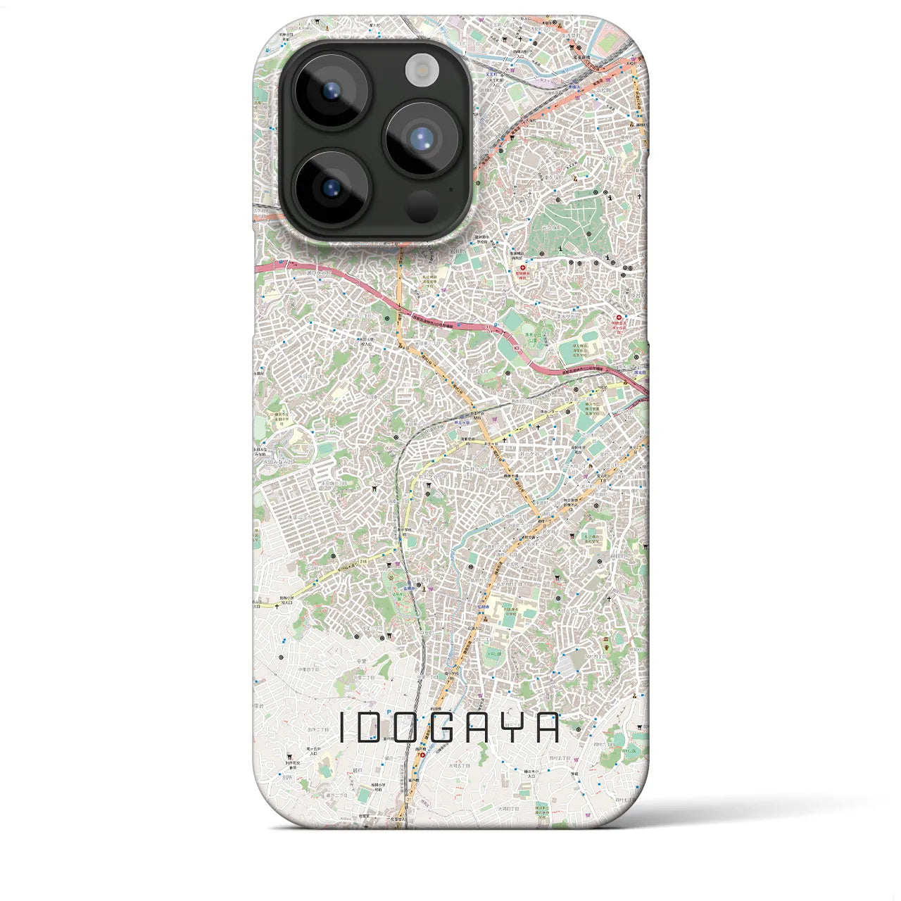 【井土ヶ谷】地図柄iPhoneケース（バックカバータイプ・ナチュラル）iPhone 15 Pro Max 用