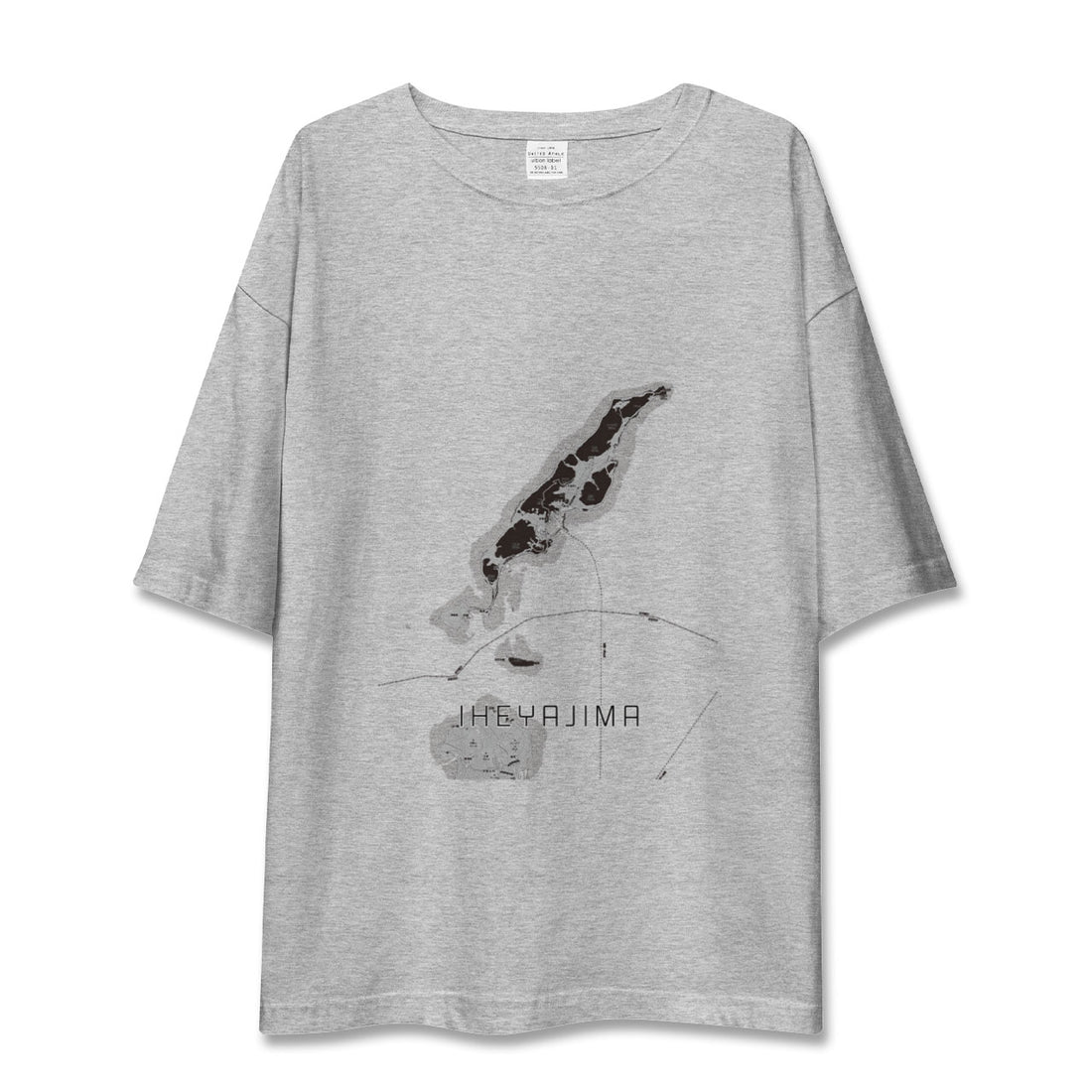 【伊平屋島（沖縄県）】地図柄ビッグシルエットTシャツ