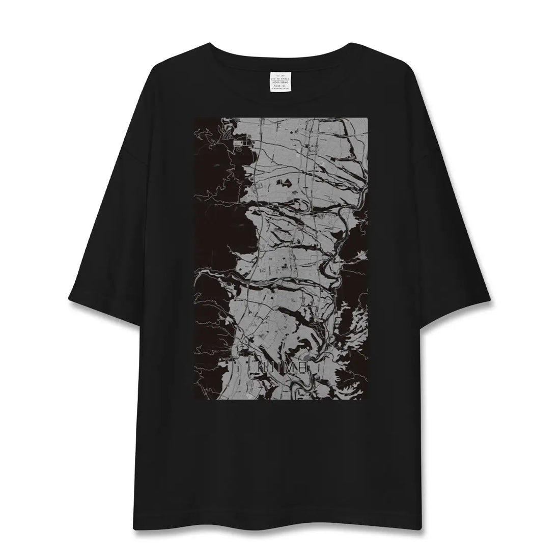 【飯島（長野県）】地図柄ビッグシルエットTシャツ