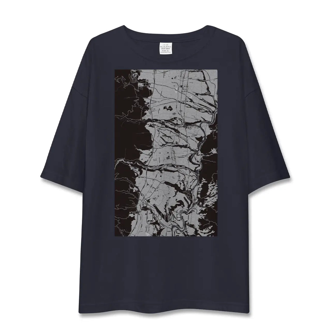 【飯島(長野県)】地図柄ビッグシルエットTシャツ