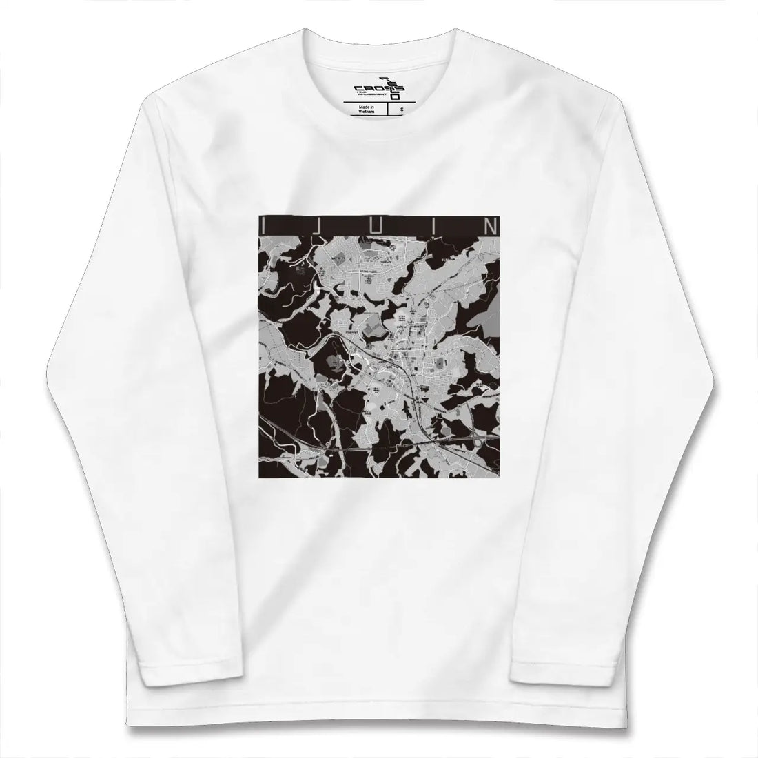 【伊集院(鹿児島県)】地図柄ロングスリーブTシャツ