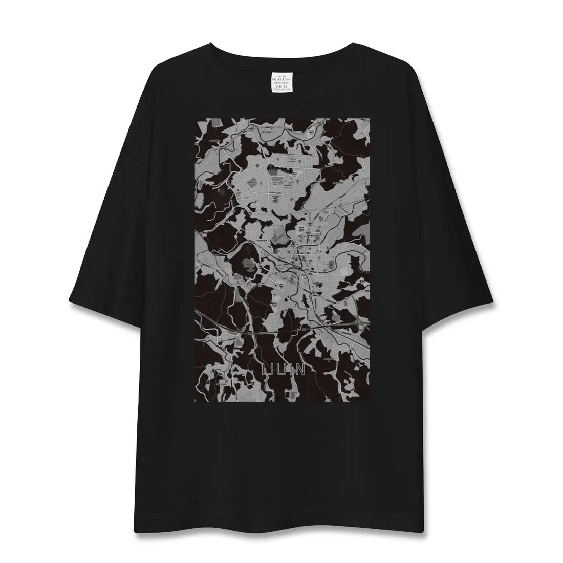 【伊集院(鹿児島県)】地図柄ビッグシルエットTシャツ