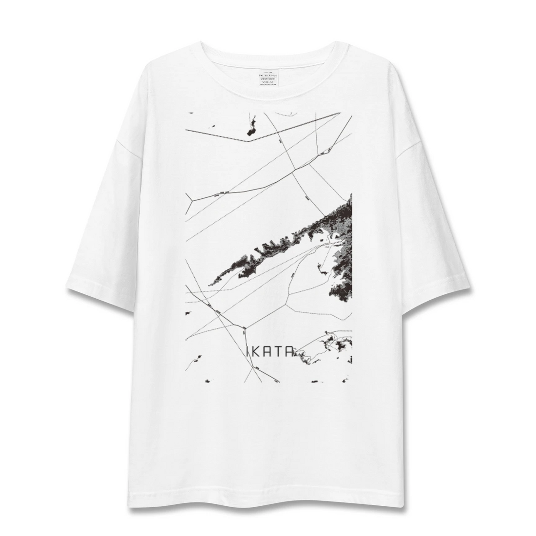 【伊方(愛媛県)】地図柄ビッグシルエットTシャツ