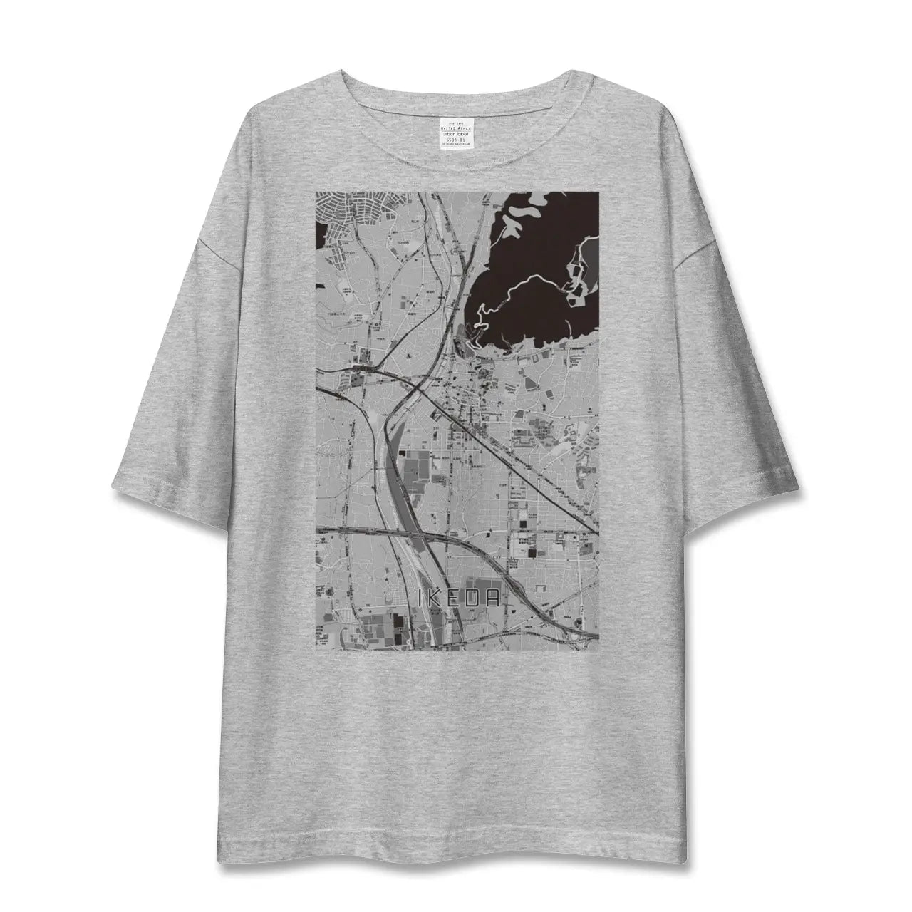 【池田（大阪府）】地図柄ビッグシルエットTシャツ