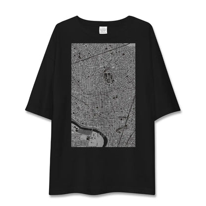 【池上（東京都）】地図柄ビッグシルエットTシャツ