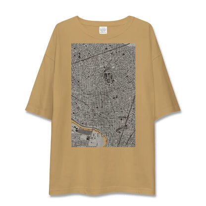 【池上（東京都）】地図柄ビッグシルエットTシャツ