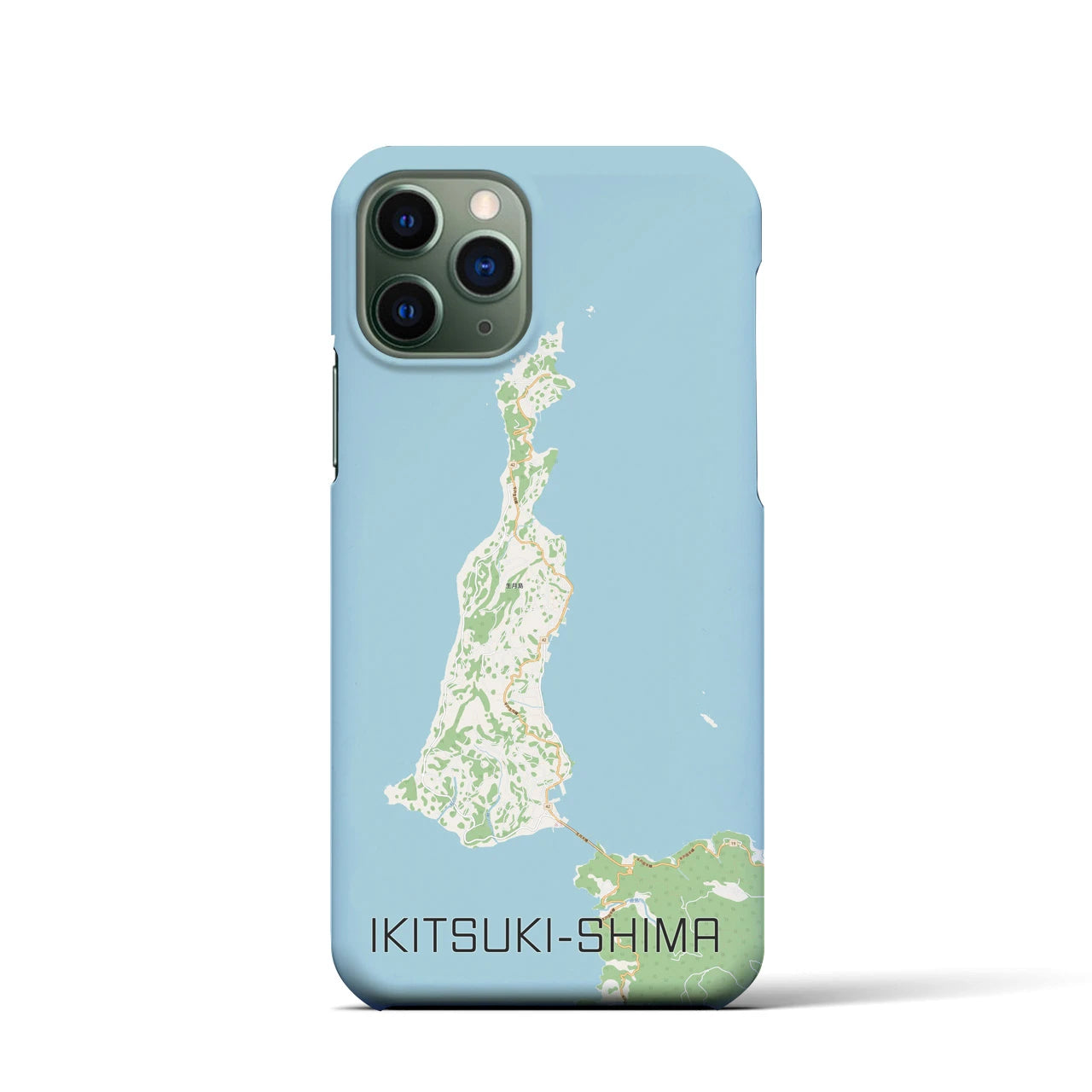 【生月島】地図柄iPhoneケース（バックカバータイプ・ナチュラル）iPhone 11 Pro 用