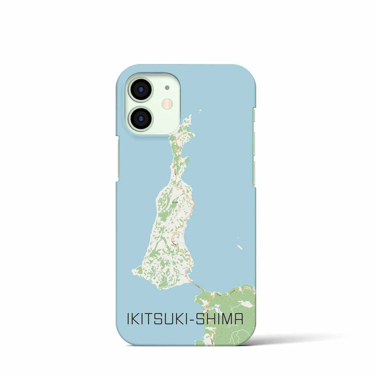 【生月島】地図柄iPhoneケース（バックカバータイプ・ナチュラル）iPhone 12 mini 用
