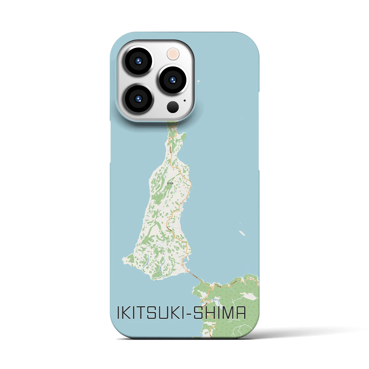 【生月島】地図柄iPhoneケース（バックカバータイプ・ナチュラル）iPhone 13 Pro 用