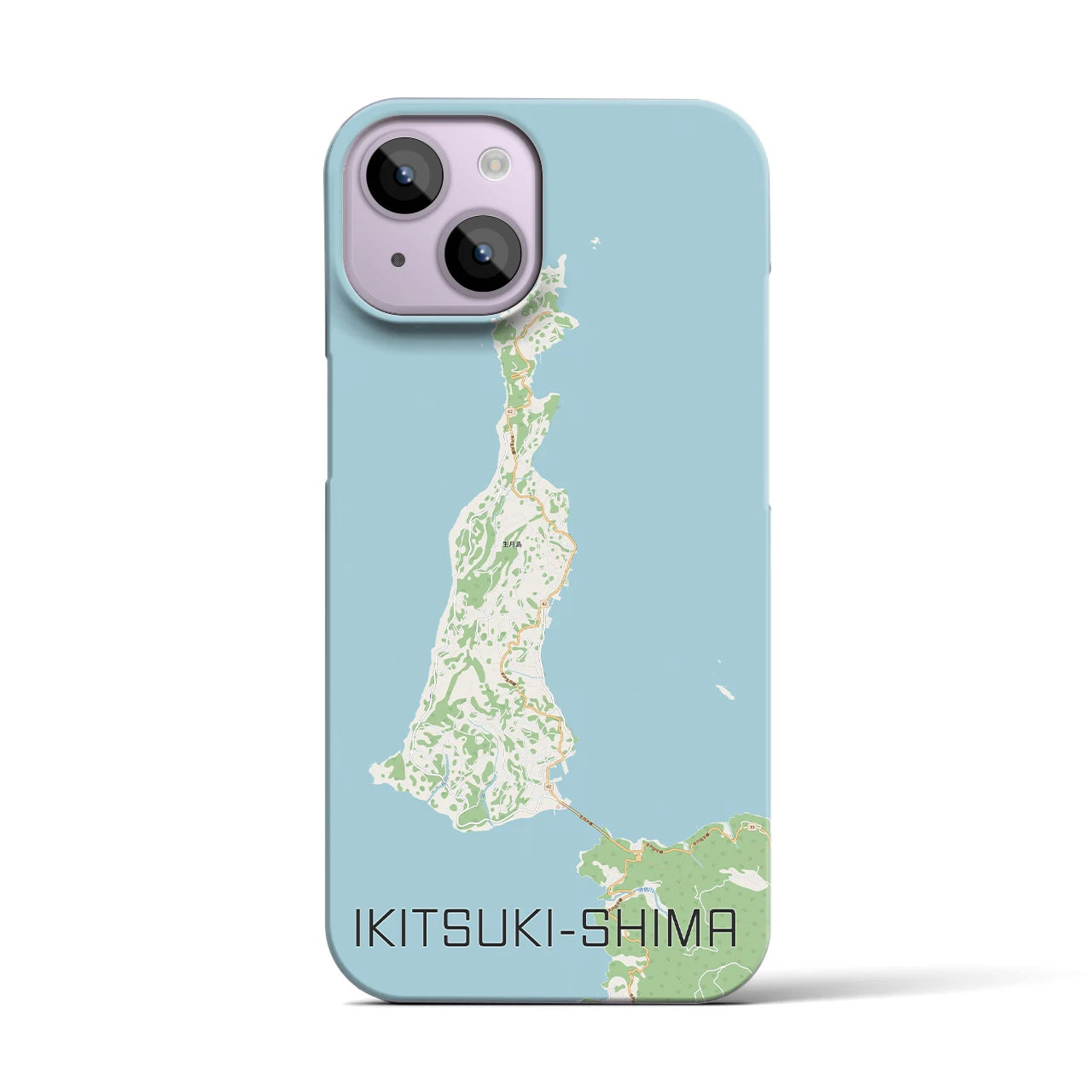 【生月島】地図柄iPhoneケース（バックカバータイプ・ナチュラル）iPhone 14 用