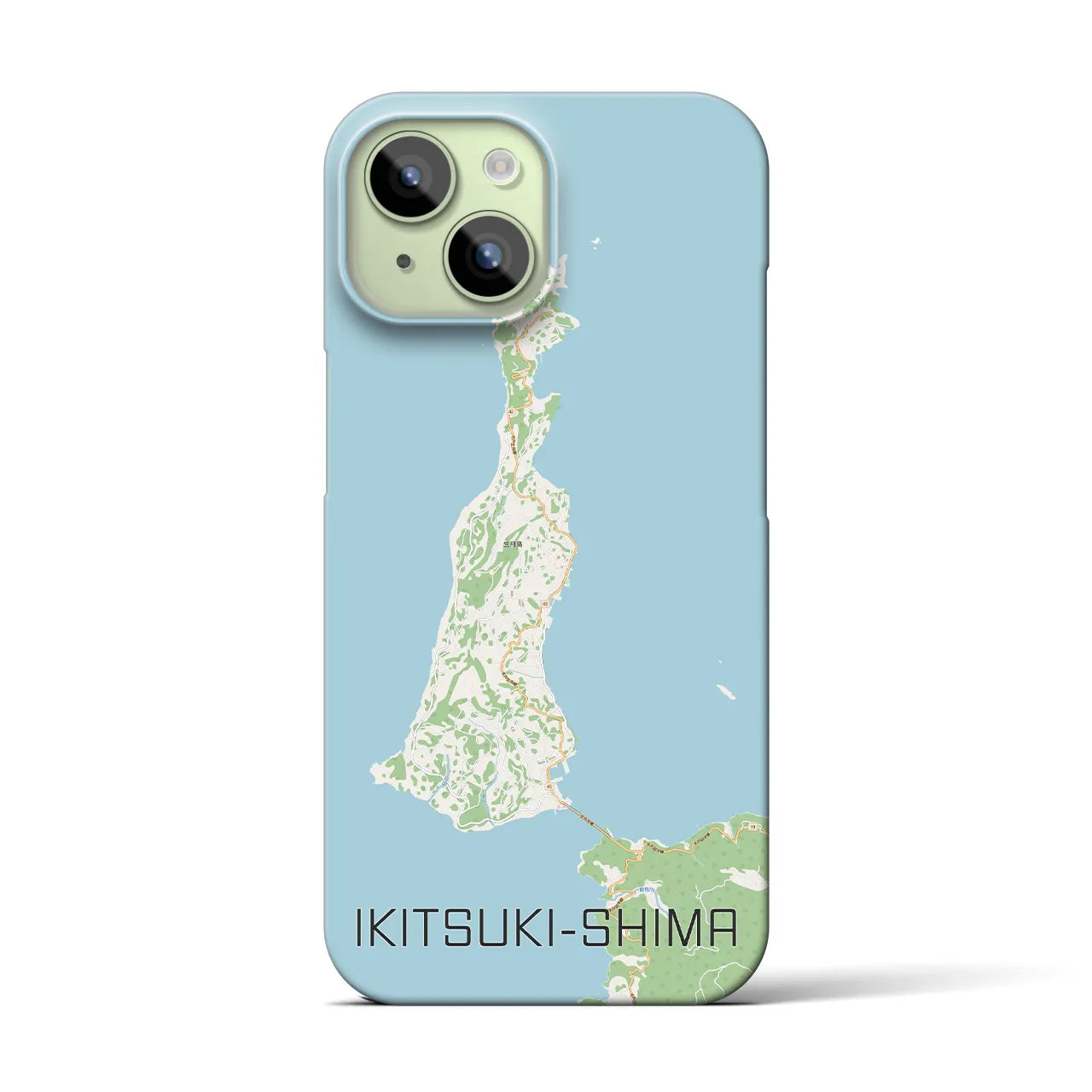 【生月島】地図柄iPhoneケース（バックカバータイプ・ナチュラル）iPhone 15 用