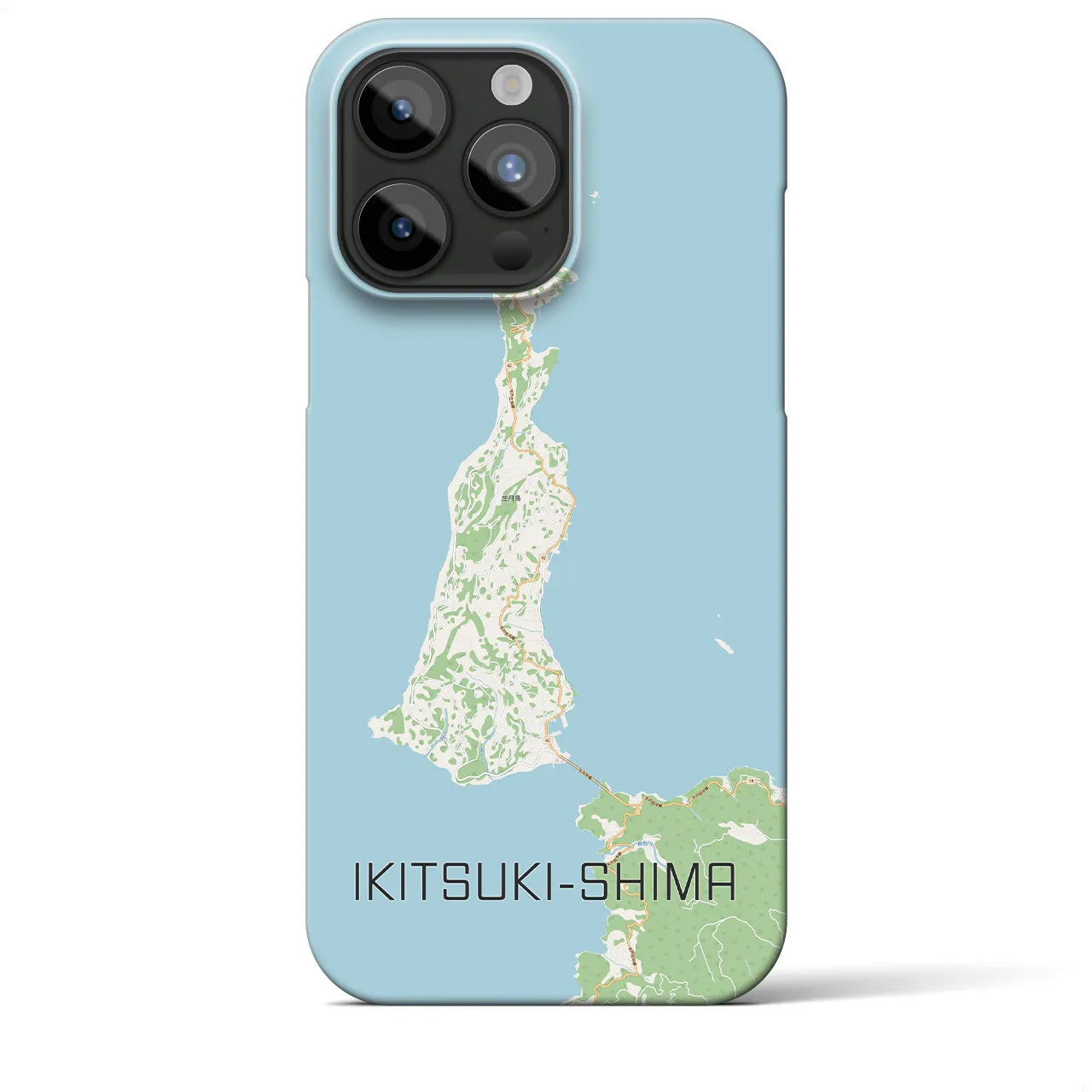 【生月島】地図柄iPhoneケース（バックカバータイプ・ナチュラル）iPhone 15 Pro Max 用